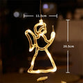 ZacheLuxe™ Celestial Glow: Luminous Floating Window Silhouette Ornaments